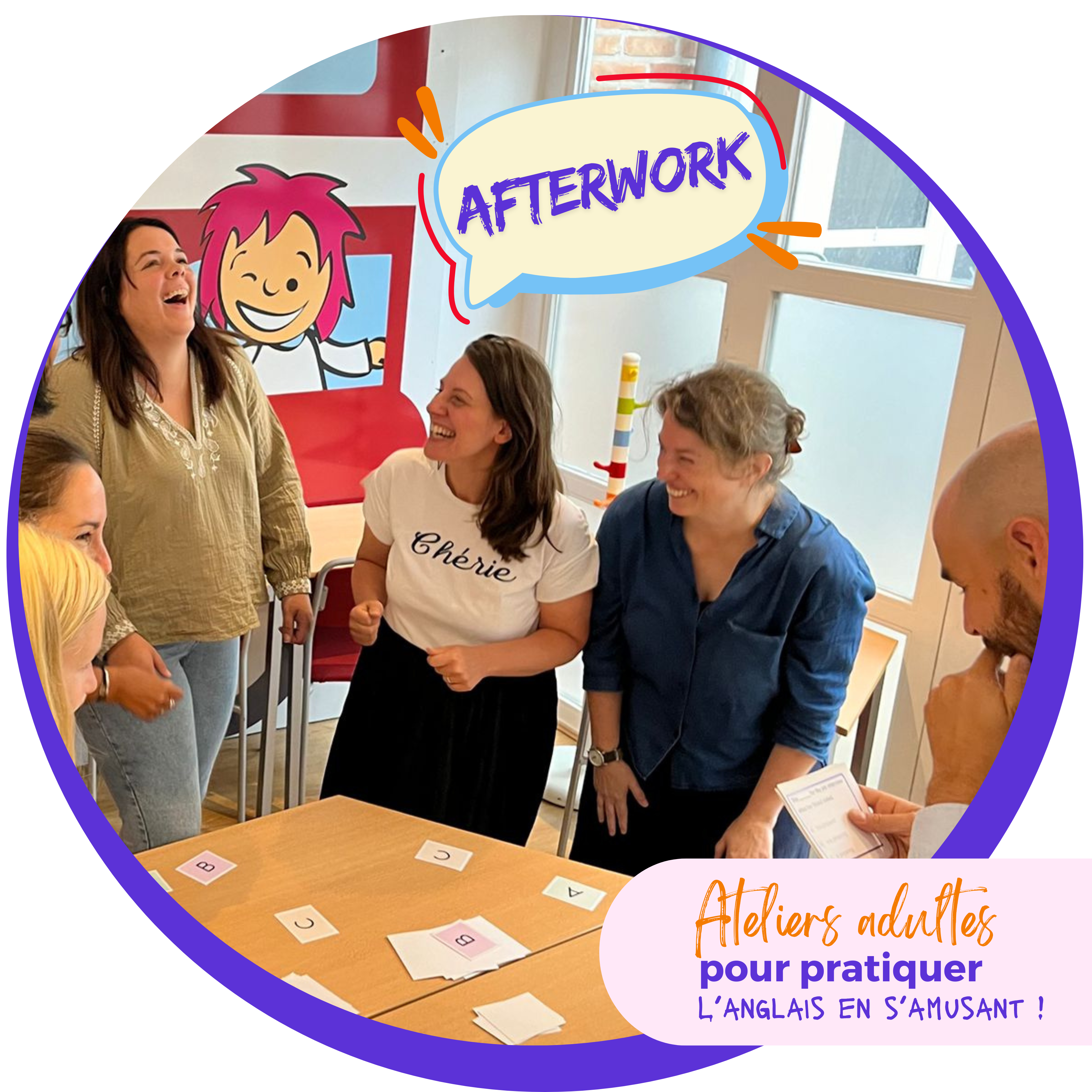 Cours d'anglais ludiques pour adultes - after work